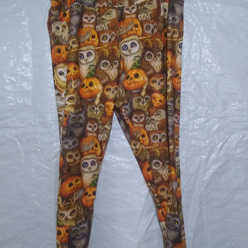 🌼 3 for $25 🌼 Owls and Pumpkins Capri leggings - Picture 2 of 2